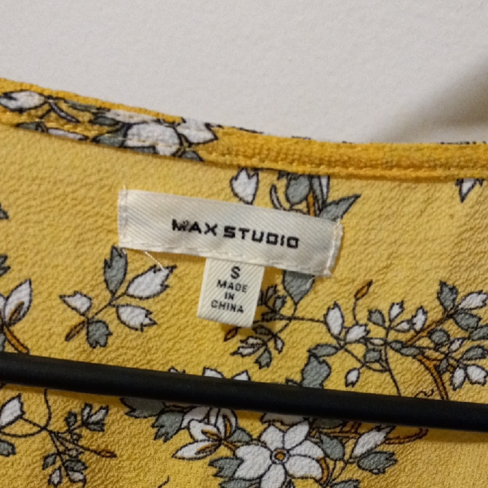 Floral Yellow Wrap Dress - Picture 2 of 9